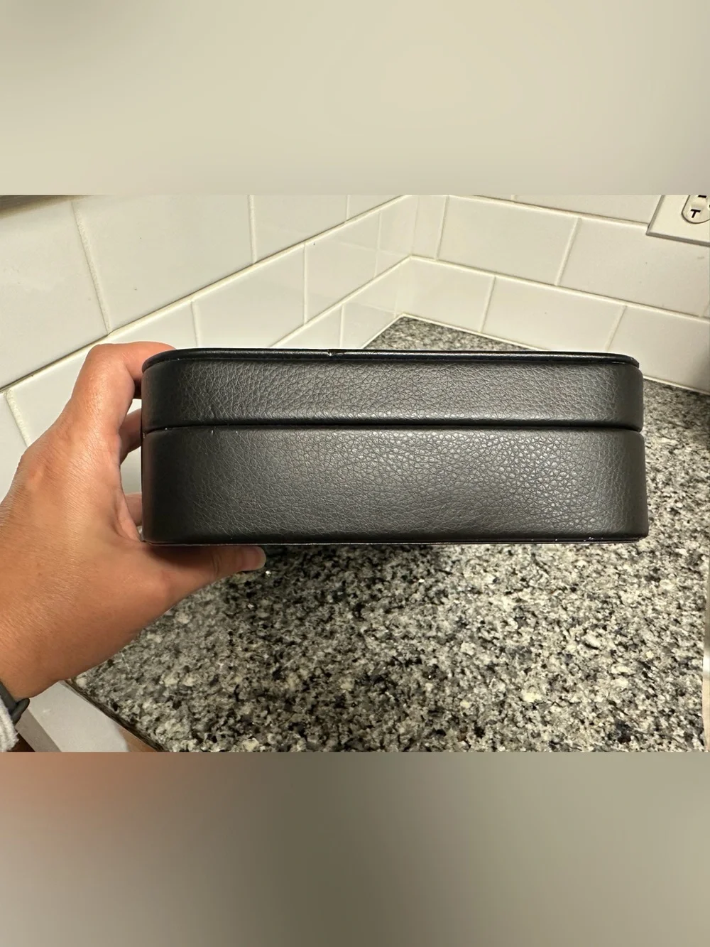 Mele & Co Black Leather Jewelry /Accessories / Watch Organizer Box